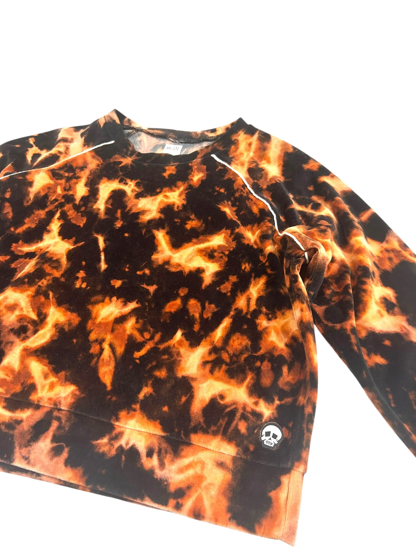 "The Inferno" Velour Crop Crewneck
