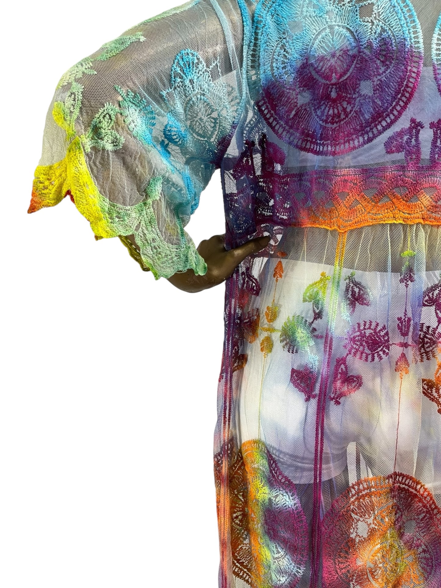 "Neon Rainbow" Maya Kimono