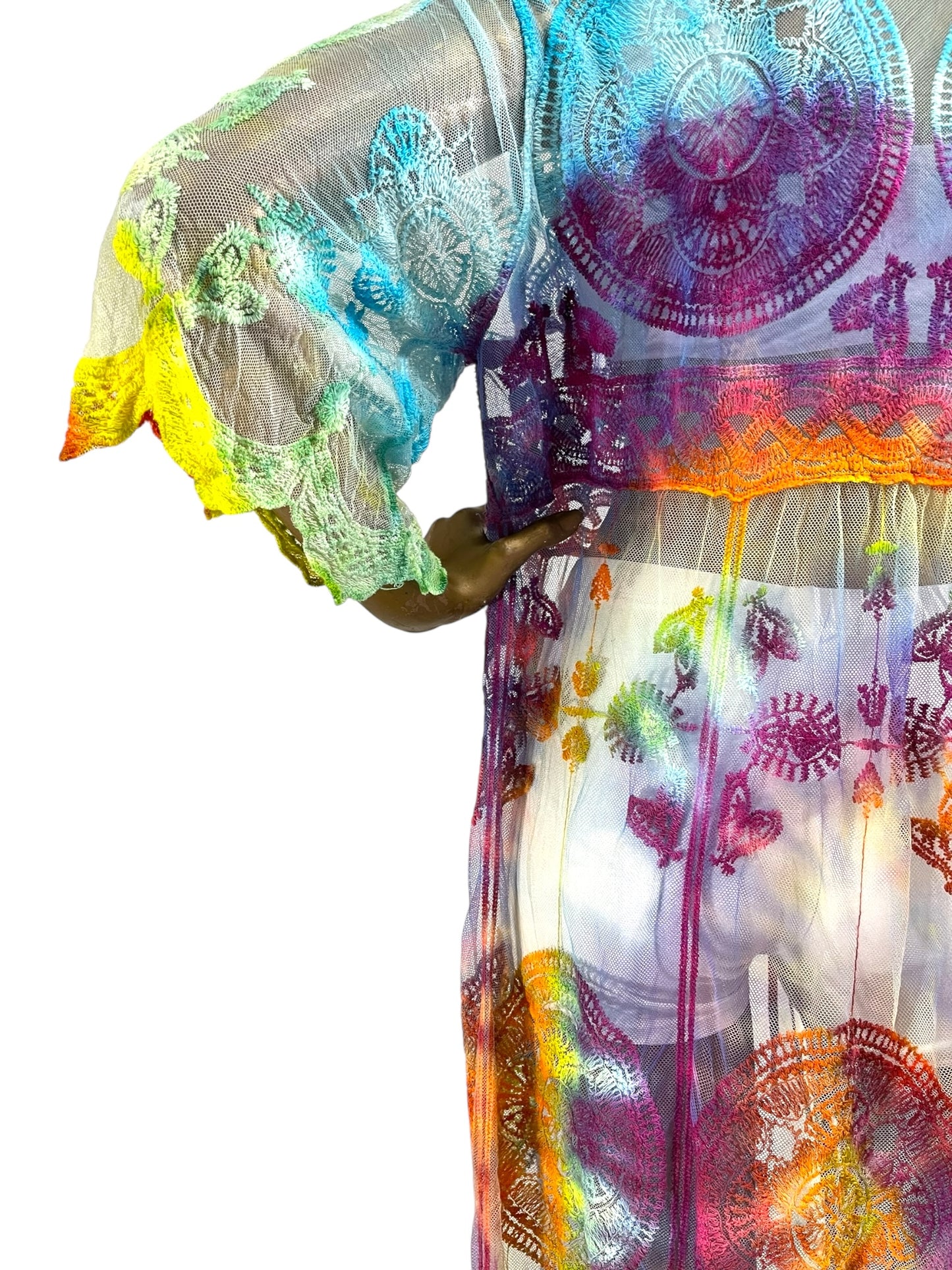 "Neon Rainbow" Maya Kimono