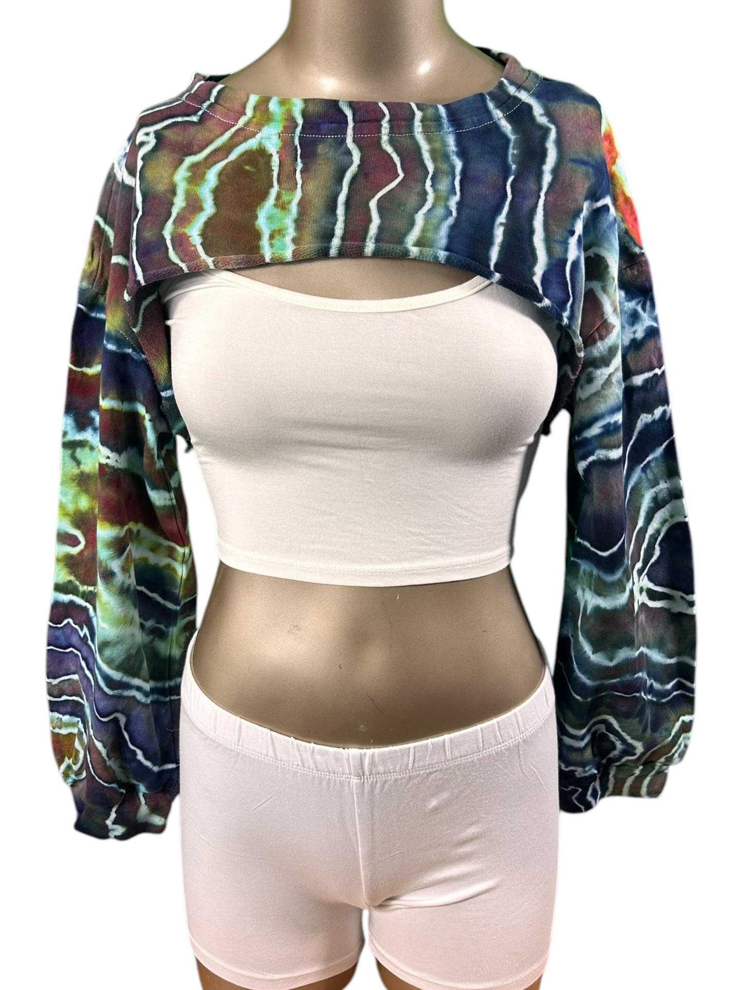 "Banded Velvet" Long Sleeve Shrug