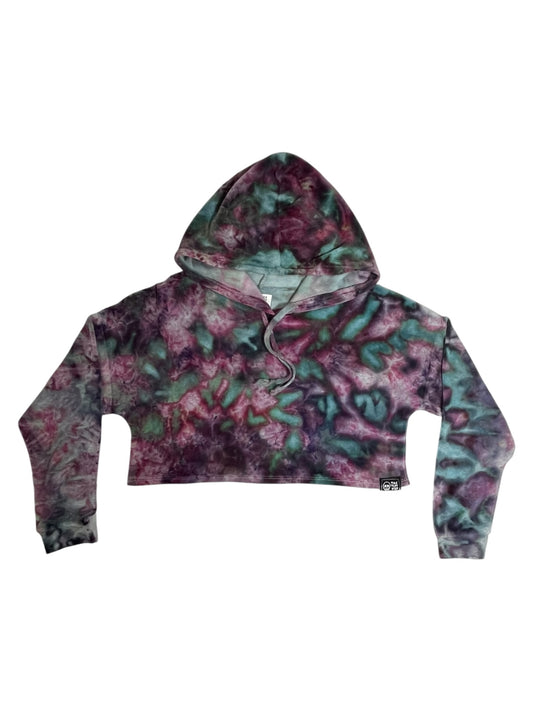 "Crushed Velvet" Velour Crop Hoodie