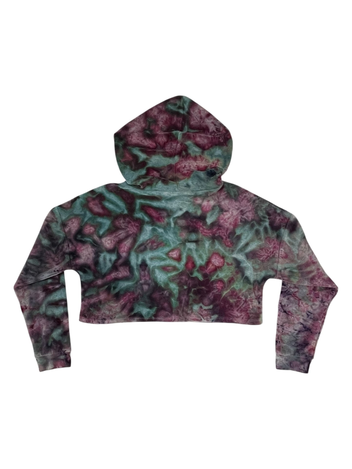 "Crushed Velvet" Velour Crop Hoodie