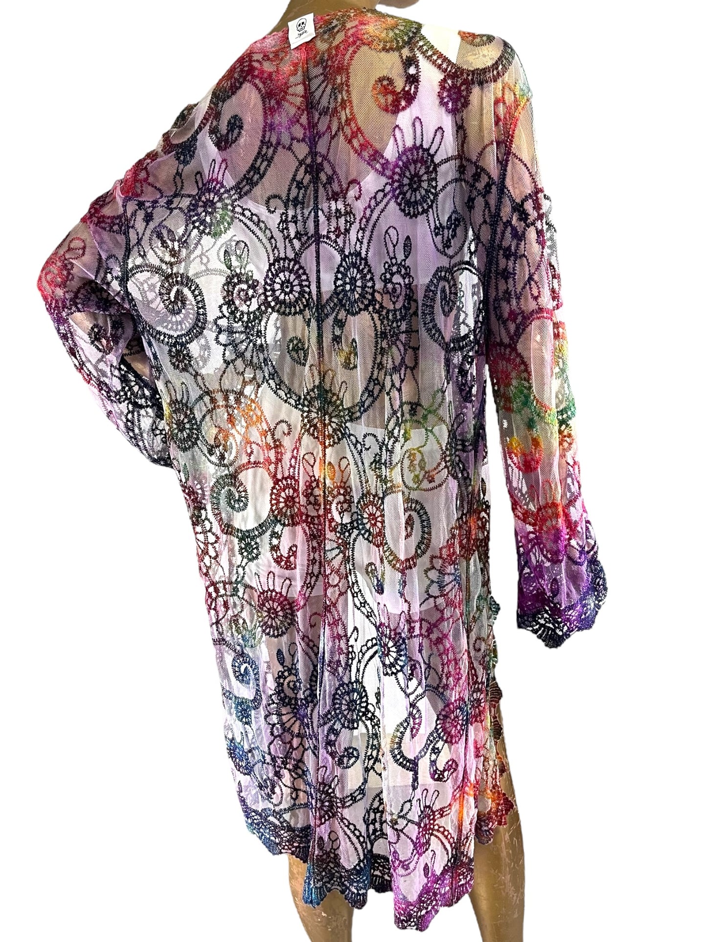 "Muck Rainbow" Doily Kimono