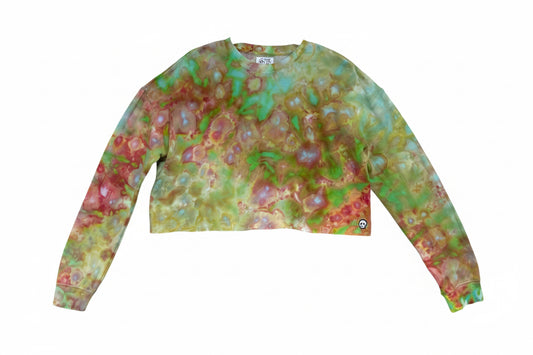 "Neon Opal" Crop Crewneck