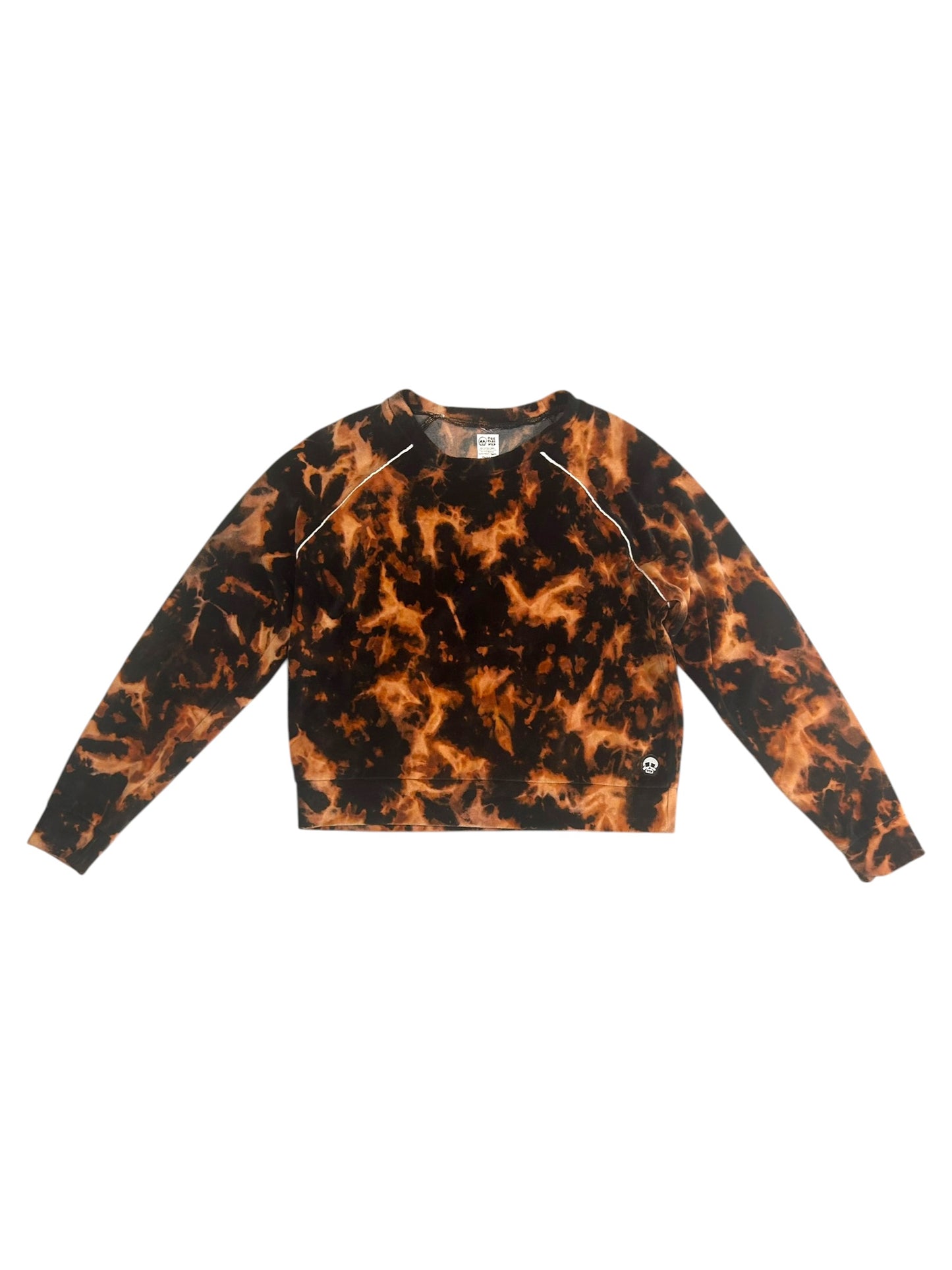 "The Inferno" Velour Crop Crewneck