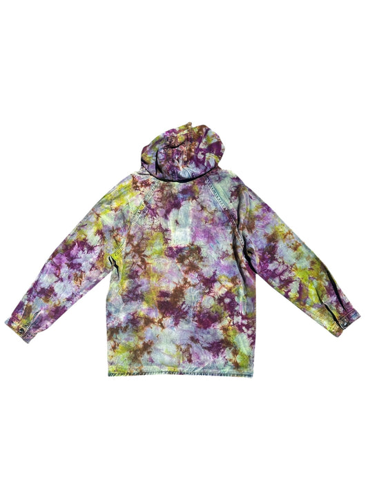 "Cosmic Bloom" Denim Anorak Jacket