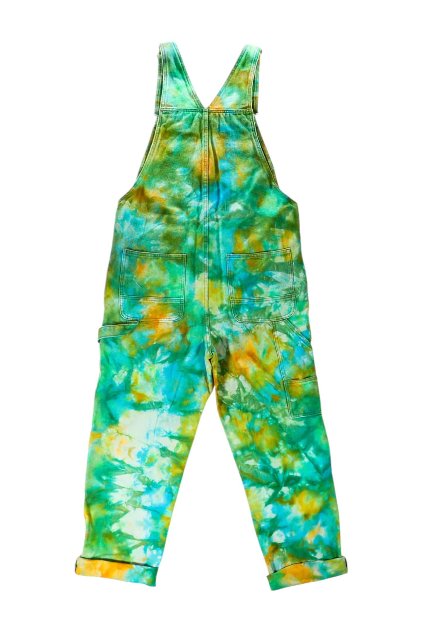 "Caribbean Aura" Canvas Overalls