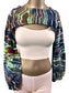"Banded Velvet" Long Sleeve Shrug