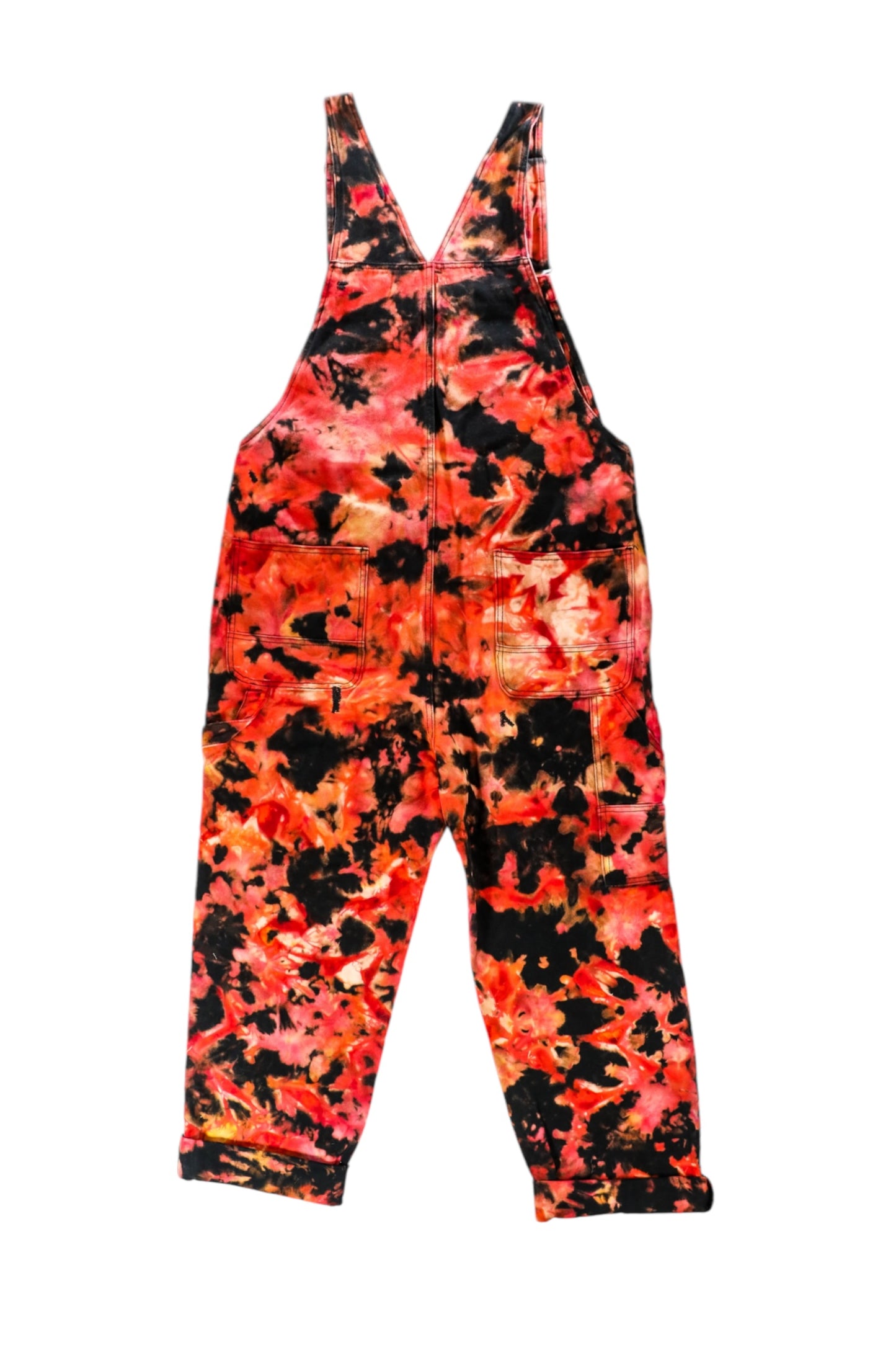 "Fuego Rojo" Canvas Overalls